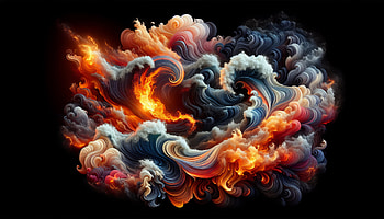 Flaming Waves, wave, cloud, Abstract, colorful, flame HD wallpaper