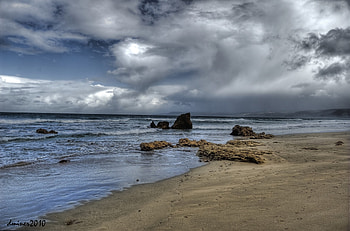 Landscape, Nature, Sky, Sea, Shore, Bank HD wallpaper