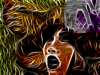 Shock, dark, woman, mouth HD wallpaper