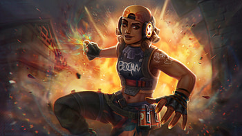 Raze Fire Background Valorant HD wallpaper