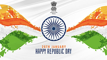 26th January Indian Republic Day Celebration Creative Art Flag Republic Day HD wallpaper