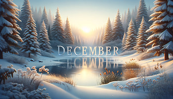 Winter Sunrise in Snowy Forest, December, winter, landscape, snow, sunrise HD wallpaper
