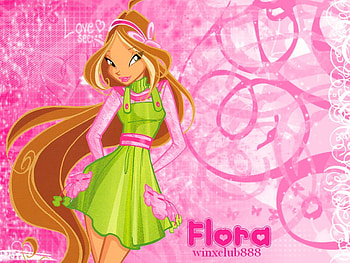 Flora from winx club, sweet, pink, nice, flower HD wallpaper