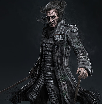 Captain Salazar, Menacing presence, Ethereal aura, Haunting visage HD phone wallpaper