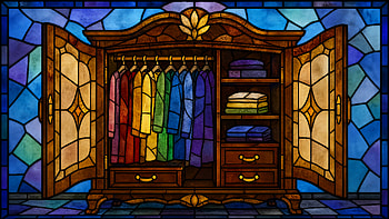 Stained-Glass Wardrobe — Rainbow, Stained Glass, Shirt HD wallpaper