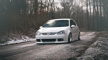 Preview volkswagen, golf, gti, tuning, white HD wallpaper