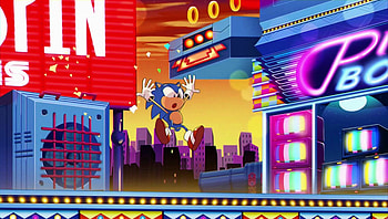 Sonic in Studiopolis zone, Studiopolis Zone, Sonic Mania, Sonic the hedgehog, Sonic HD wallpaper