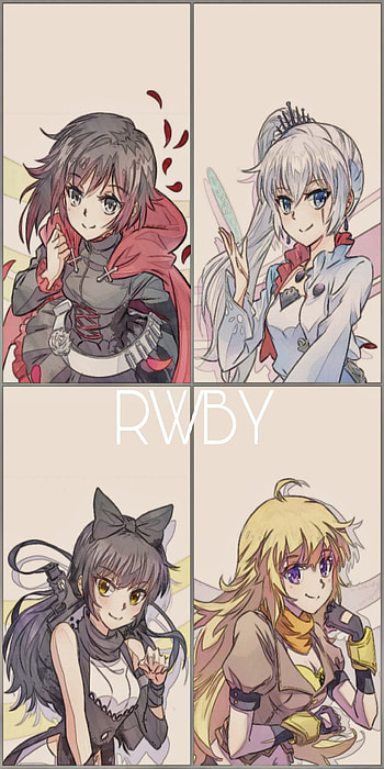 Team RWBY, Anime, Art, Collage HD phone wallpaper