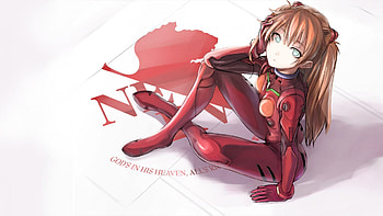 Asuka Langley Soryu, asuka, white, girl, red uniform, long hair HD wallpaper