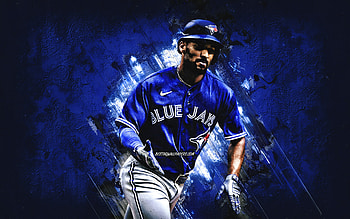 Marcus Semien, Toronto Blue Jays, American Baseball Player, MLB, Blue Stone Background, Baseball, USA, Major League Baseball HD wallpaper