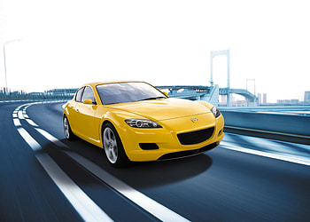 Yellow, Mazda RX-8, front HD wallpaper