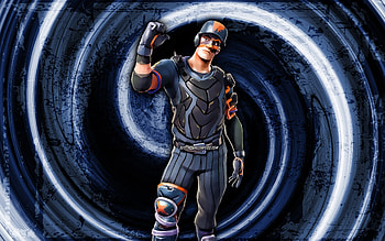 Slugger, blue grunge background, Fortnite, vortex, Fortnite characters, Slugger Skin, Fortnite Battle Royale, Slugger Fortnite HD wallpaper