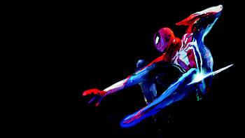 Spiderman Black Background Minimalism, spiderman, artwork, minimalism, digital-art HD wallpaper