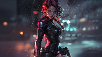 Black Widow Natasha Unleashed, black-widow, superheroes, artwork, art, digital-art, ai HD wallpaper