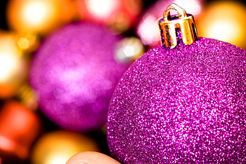 Christmas balls, holidays, graphy, cute, balls, garland, purple, ball, christmas, decorations, lovely, macro, new year HD wallpaper