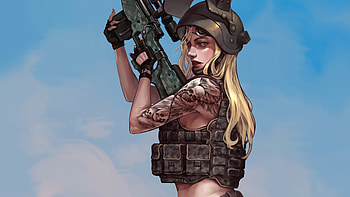 Pubg Tattoo Girl, pubg, ps-games, playerunknowns-battlegrounds, games, artstation HD wallpaper