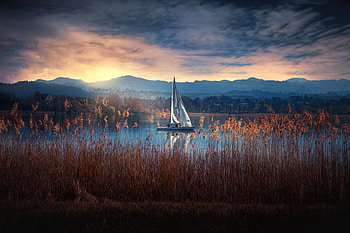 Boat Nature Lake, boat, nature, lake HD wallpaper