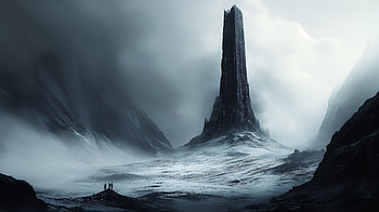 The Black Spire — Fantasy Ultra, fantasy, Monolith, rock formation, fog HD wallpaper