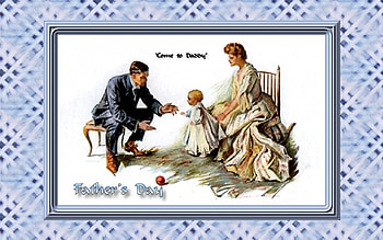 Come to Daddy 1, art, artwork, wide screen, painting, portrait, love, mother, father, Fathers Day, child HD wallpaper