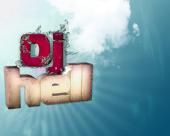 3d lettering Dj Hell, abstract background, in red, 3d alphabets, dj hell HD wallpaper