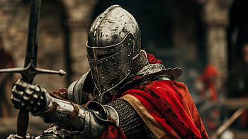 Medieval Knight in Armor, medieval, knight, armor, helmet HD wallpaper