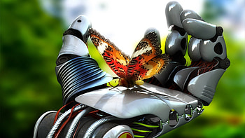 Hand, Robots HD wallpaper