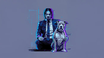 John Wick The Shadow Of Vengeance, john-wick, dog, movies, artwork, art, digital-art, keanu-reeves, ai HD wallpaper