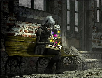 Story Book, building, book, figures HD wallpaper