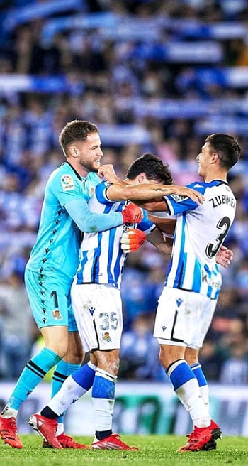 Real Sociedad, football, Remiro, LaLiga, Football, Lobete, Zubimendi HD phone wallpaper