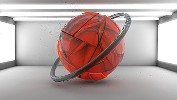 Rock, 3D, Stone, Ball, Circle, Rendering HD wallpaper