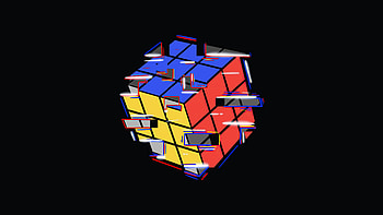 Rubik Cube Abstract , abstract, dark, black HD wallpaper