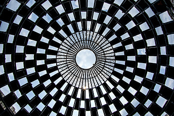 Sky, Architecture, Miscellanea, Miscellaneous, Glass, Construction, Design, Dome HD wallpaper