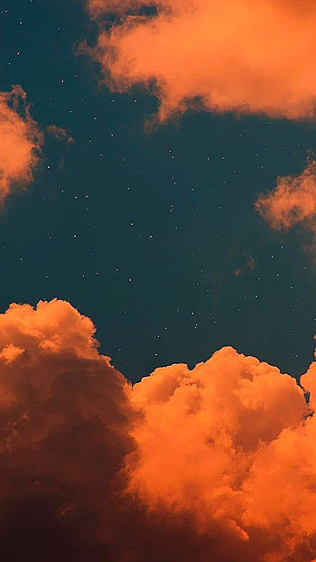 Orange Aesthetic, Sky HD phone wallpaper