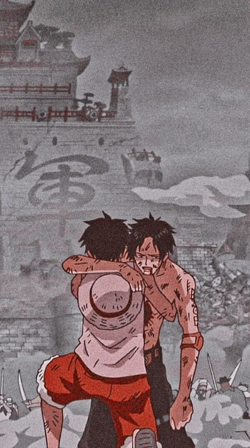 One piece, ace, art, mural, ruffy HD phone wallpaper