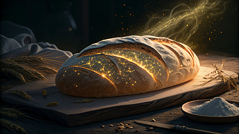 Sourdough Bread Ultra - Rustic Freshly Baked Loaf Spotlight, Sourdough, bread, baking, flour HD wallpaper
