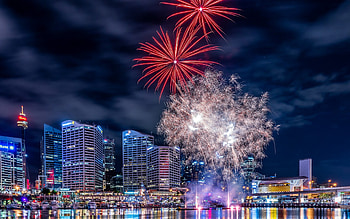 Fire Works, fireworks, world, city HD wallpaper