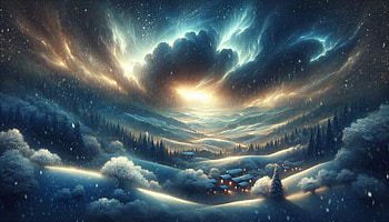 Enchanting Winter Snowstorm, snowstorm, winter, landscape, cloud HD wallpaper