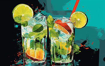 Vibrant Mojito Cocktail, mojito, food, cocktail HD wallpaper