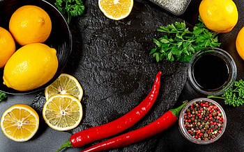 Food Preperation, food, lemon, pepper, preperation HD wallpaper