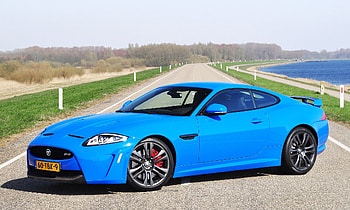 Trees, Grass, Jaguar, Cars, Lake, Road HD wallpaper