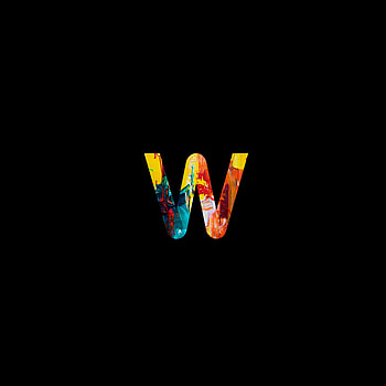 W alphabet, colorful, amoled, minimal art HD phone wallpaper