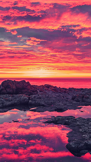Aesthetic, Pink Sunset HD phone wallpaper