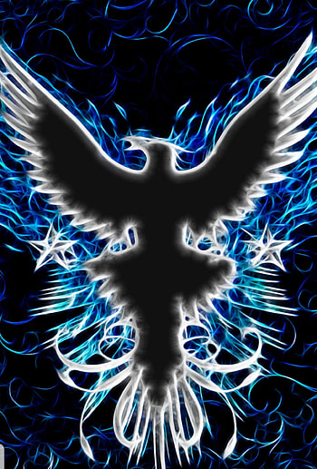 Eagle, electric blue, art HD phone wallpaper