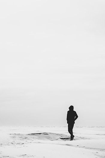 Sand, Desert, Miscellanea, Miscellaneous, Bw, Chb, Loneliness, Lonely, Alone HD phone wallpaper