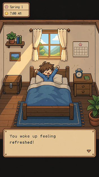 Wake & Shine — Cozy Morning, Pixel Art, Bedroom HD phone wallpaper