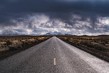 Nature, Mountains, Snow, Road, Markup HD wallpaper