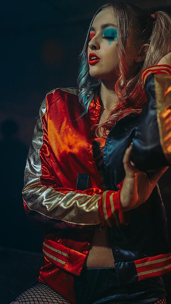 Harley Quinn, cosplay costume, model HD phone wallpaper