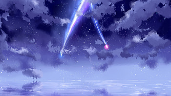 Your Name, beautiful sky, meteor, anime U HD wallpaper