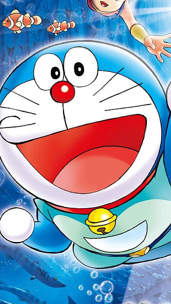 Doraemon, in water, water, disney HD phone wallpaper
