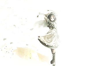 Simple art, anime girl, minimal, Ichirin Kumoi, Touhou HD wallpaper